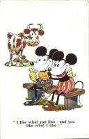 I like what you like - and you like what I like! / Mickey and Minnie Mouse, Disney postcard. A. R. i. B. 1796.