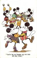 Lets be as happy as we can all day long! / Mickey and Minnie Mouse, Disney postcard. A. R. i. B. 1794.