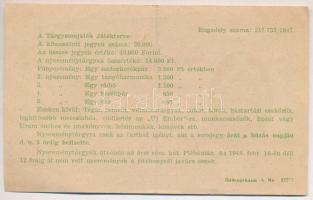 Ács 1947. "Az Ácsi Róm. Kat. Egyházközség Tárgysorsjátéka Iskola és Kultúrház Újjáépítési Alapj...