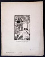 1909 Illustrations-Proben aus den Privat-Drucken des Verlages C. W. Stern, Wien. 8 erotikus illusztr...