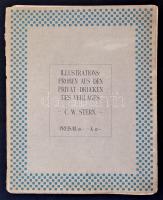1909 Illustrations-Proben aus den Privat-Drucken des Verlages C. W. Stern, Wien. 8 erotikus illusztr...