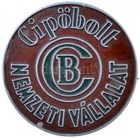 1948. "Ócsa - Vörös Október MGTSZ" fém jelvény + DN "Cipőbolt Nemzeti Vállalat" ...