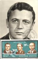 4 db MODERN szovjet CM (Carte Maximum) űrhajós lap / 4 modern Soviet CM astronauts postcards