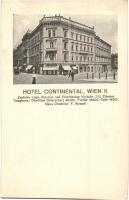 Vienna, Wien II. Hotel Continental. Praterstrasse 7.