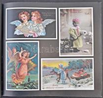 1986 Karácsony régi képeslapokon. Terra - Kossuth Nyomda, Budapest. Nagy alakú album rengeteg színes...