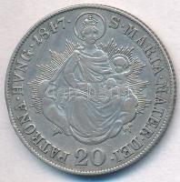1847B 20kr Ag "V. Ferdinánd" T:2,2- ph.
Unger III.: 1419