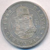 1888KB 1Ft Ag "Ferenc József / Barokk címer" T:2 ph., karc
Adamo M15