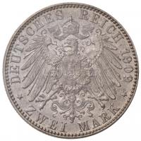 Német Államok / Szászország 1909. 2M Ag "Lipcsei Egyetem 500. évfordulója" lezárt vákuumcs...