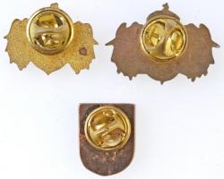 3db-os vegyes magyar jelvény tétel, közte "Középcímer", "Erdélyért" T:1-,2