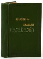 1904 Juliska és Kálmán feliratú, szecessziós egészvászon kötésű emlékkönyv. Teleírva fejezetekre bontott versekkel, benne rajzos illusztációkkal. Szép állapotban