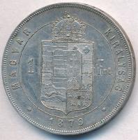 1879KB 1Ft Ag "Ferenc József / Középcímer" T:1-,2 apró ph.
Adamo M15