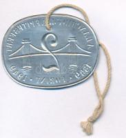 1949. 2Ft "A Lánchíd ujjáépítéséért 1849-1949" Al bárca (40x53mm) T:2