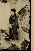 Henri-Charles Guérard(1846-1897): Francia-japán fantázia kalendárium. Rézkarc, sorszámozott 88/3,  p...