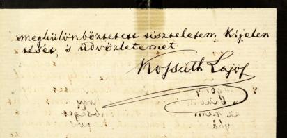 VÉDETT!  1870 Kossuth Lajos (1802-1894) levele ismeretlennek. Szenvedélyes hangú saját kézzel írt le...