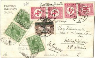 1928 Gádor, Gákova, Gakovo; Vasútállomás / railway station, photo (vágott / cut)