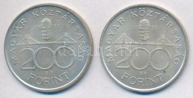 1993. 200Ft Ag "MNB" (2x) T:2