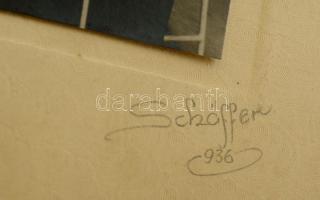 cca 1930 Budapesti vendéglőben mulatozók. Ceruzával jelzett Schäffer fotó 34x25 cm