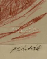 Olvashatatlan jelzéssel: Esztergom. Litográfia, papír, üvegezett keretben, 18×28 cm