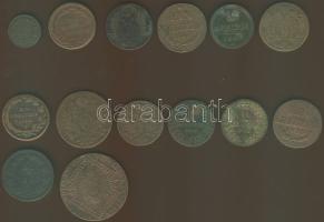 Ausztria/magyar verdejel kis tétel 1790-es évektől - 1860-as évekig 8db + Ausztria 6db 5/10Kr, 1K, 3K, 4K, 15K összesen 14db T:3,3/4