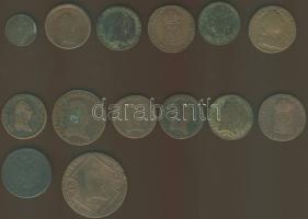 Ausztria/magyar verdejel kis tétel 1790-es évektől - 1860-as évekig 8db + Ausztria 6db 5/10Kr, 1K, 3...