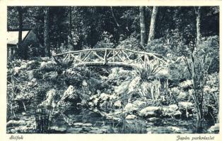 Siófok - 3 db RÉGI városképes képeslap, hajóállomás, új móló, japán park / 3 pre-1945 townview postc...