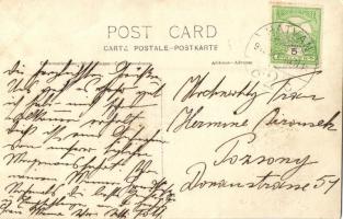 1915 Hatvan, lovasszekér katonával pavilon előtt, photo