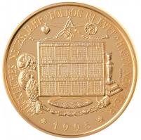 Bognár György (1944-) 1995. "Metal Art Nemesfémipari Rt. / Boldog Új Évet 1995" aranyozott...