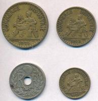 Franciaország 1922. 1Fr Al-Br + 1925. 2Fr Al-Br + 1927. 50c Al-Br + 1935. 10c Cu-Ni T:2
France 1922...