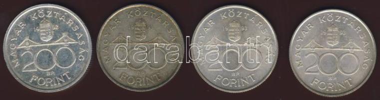 1992-93. 200Ft Ag "MNB" (4x) T:BU,2