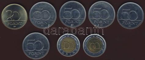 2002-2007. 20Ft (1x), 50Ft (5x) 3klf, 100Ft (2x) összesen 8db 5klf T:2