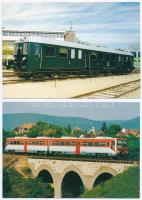 20 db MODERN használatlan magyar vasutas motívumlap, vonatok / 20 modern unused Hungarian trains mot...