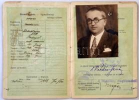 1933 Fényképes útlevél orvos részére / Passport for doctor