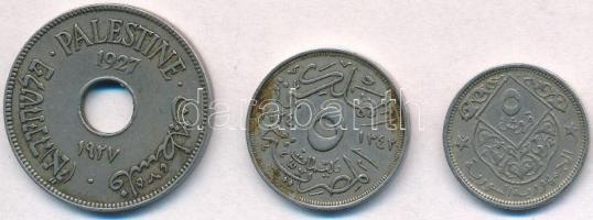 Vegyes: Egyiptom 1924. 5m Cu-Ni + Palesztina 1927. 10m Cu-Ni + Szíria 1948. 5p Cu-Ni T:2,2-
Mixed: ...