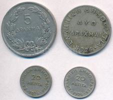 Görögország 1926. 20l Cu-Ni (2x) + 2D Cu-Ni + 1930. 5D Ni T:2,2-
Greece 1926. 20 Lepta Cu-Ni (2x) +...