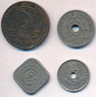 Vegyes: Belgium 1859. 5c Cu + 1902. 5c Cu-Ni + 1921. 10c Cu-Ni + Hollandia 1923. 5c Cu-Ni T:2,2- ph....