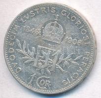 Ausztria 1908. 1K Ag "Ferenc József - Jubileum" T:2- Austria 1908. 1 Corona Ag "Franz...