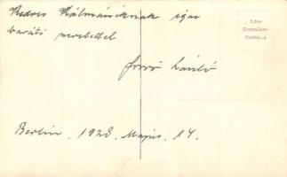 Forró László, hátoldalon saját aláírása, Kunstverlag Geo Kerner / László Forró and his own signature...