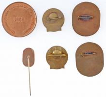 14db-os vegyes magyar jelvény tétel, közte "BM Törzsgárda 5,15,30,35 év"; "Országos M...