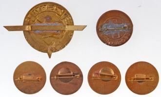 14db-os vegyes magyar jelvény tétel, közte "BM Törzsgárda 5,15,30,35 év"; "Országos M...