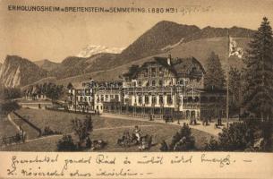 Breitenstein am Semmering, Erholungsheim / hotel, Brüder Mändl litho (fa)