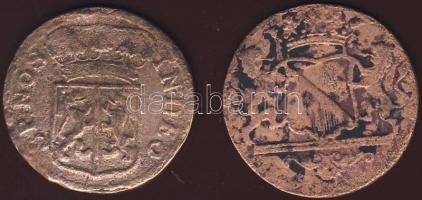 Hollandia/Gelderland 1755. 1Duit + Utrecht 1791. 1Duit T:3/4