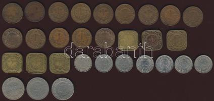 Suriname 1960-as évek 1c (14x), 5c (6x), 10c (7x), 25c (3x) összesen 30db T:2,2/3