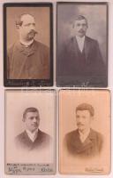cca 1860-1900 10 db férfiakat ábrázoló régi keményhátú fotó, vizitkártya