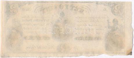 1852. 2Ft "Kossuth bankó" "H" kitöltetlen, ívszéllel T:I- kis fo.
Hungary 1852....