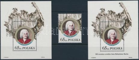 Johann Sebastian Bach + block 300 éve született Johann Sebastian Bach + blokk