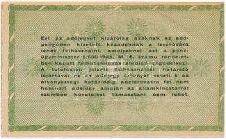 1946. 50.000AP sorszám nélkül, több helyen ékezet hiánnyal, eltolódott hátlapi nyomattal T:III