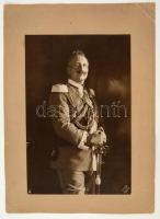 cca 1900 II. Vilmos német császár nagyméretű fotója(Original Aufnahme Voigt Hamburg), kartonra kasírozva, jelzett, 30x20 cm / Wilhelm II German Emperor, vintage photo, 30x20 cm