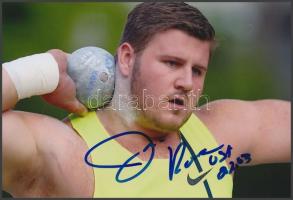 Kovács Joe olimpia bajnok súlylökő saját kézzel aláírt fotója 16x10 cm