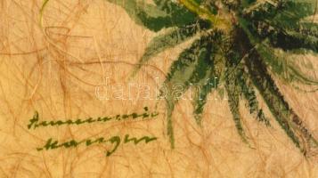 Olvashatatlan jelzéssel: Bogáncs. Vegyes technika, rostpapír, üvegezett keretben, 32×12 cm