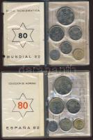 Spanyolország 1980. 50cts - 100P 6klf db (2x) 2klf kivitelű szettben T:1